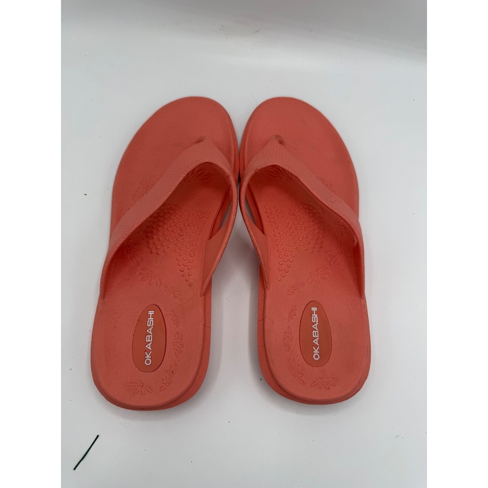 Okabashi Flip Flop Sandals Womens M Beach Summer Resort Cruise Vacation Pool